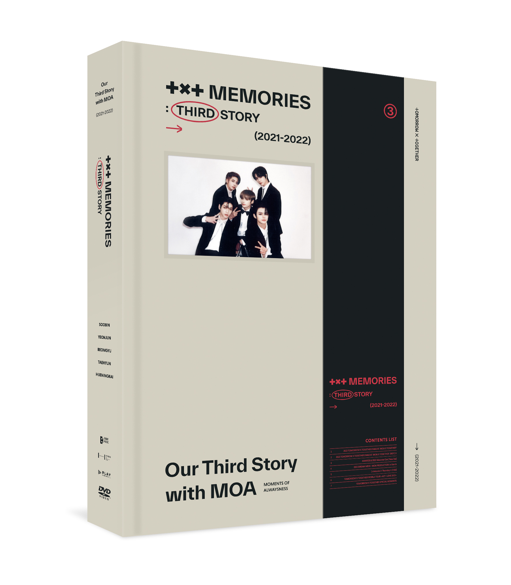 TXT MEMORIES THIRD STORY 2021 - 2022 DVD